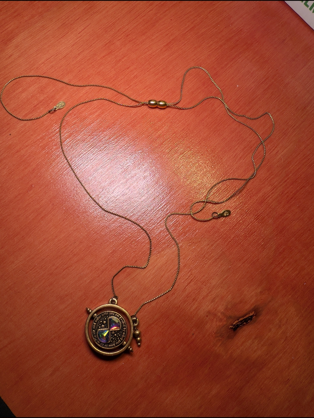 Alex and Ani Harry Potter Time Turner Necklace Gold Tone - Picture 3 of 3